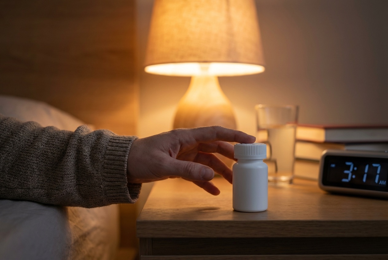 Reaching for emergency PEP medication at night